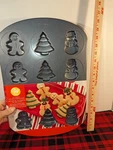 Wilton Cookie Pan 12-CAVITY Non Stick Holiday 3 Designs Brand New! *2 Available*. Fixed Price $10.34.