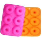 Wedfeir 6-CAVITY Silicone Cookie Molds Set Of 2, Non-stick Green,orange,red. Fixed Price $13.99.