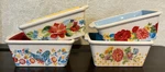 (4) The Pioneer Woman Floral Medley 4.8"X2.6"X1.8" Mini Loaf Pans New. Fixed Price $30.00.