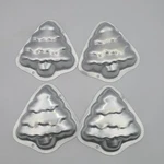 Set Of 4 Wilton Christmas Tree Shaped Holiday Aluminum Singles 5" Cake Pans. Fixed Price $11.86.