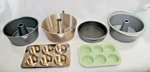 Angel Food, Round & Cup Cake Pans Assorted Lot Of 6 Various Brands Sizes M4844. Fixed Price $79.99.