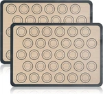 2-PACK Baking Mat With Circles Silicone Macaron & Cookie Sheet Liners, Non-sti. Fixed Price $10.68.