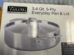 Viking 5-PLY Professional 3.4 Qt Everyday Pan W/lid Satin Finish 4015-1034CS. Fixed Price $229.95.