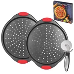 Yidazle Pizza Pan For Oven (2 Pack), Baking Trays 14.8 X 13 Inch, Black. Fixed Price $35.99.