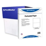 Printworks Professional 2500 Sheets 8.5X11 White Perforated Paper 20LB. Fixed Price $82.49.
