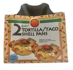 New Chicago Metallic 2 Baked Tortilla Taco Shell Pans Non-stick Dishwasher Safe. Fixed Price $9.99.
