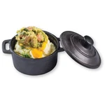 Cast Iron Round Mini Casserole With Lid Cookware 8OUNCE Black Oz. Fixed Price $22.53.