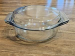 Marinex Round Glass Casserole Dish W/ Lid 10.25" (2.5 Qt). Fixed Price $15.99.