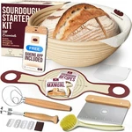 Superbaking Sourdough Starter Kit, 9" Round Banneton Bread Proofing Basket Set,. Fixed Price $64.89.