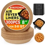 Bykitchen Disposable Air Fryer Liners Inch For 5-8 QT-300PCS, Nature. Fixed Price $40.94.