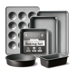 Country Kitchen Nonstick Stackable Bakeware Set - Durable, Easy 6 Pcs, Black. Fixed Price $88.56.