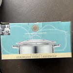 Martha Stewart Stainless Steel 8.5 Qt. (8L) Casserole With Clear Glass Lid New. Fixed Price $99.75.