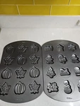 Christmas Fall Cookie Chocolate Mold Sheet Baking Pan Holiday 12 Wilton. Fixed Price $16.00.