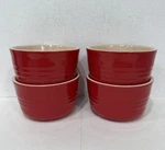Le Creuset Ramekin Custard Cups Of 4 Red #18-19 (3.75 X 2 H) Euc. Fixed Price $30.00.