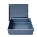 Crate & Barrel Ceramic Baking Dish With Lid Square Oven To Table Gray CB2 8X8. Fixed Price $49.99.