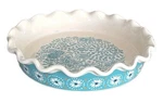 Pioneer Woman Flea Market Stoneware 10.5" Dia. Pie Plate Ruffled Edge. Fixed Price $50.50.