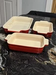 Le Creuset Heritage Stoneware Rectangular Baking Dishes. Fixed Price $66.00.