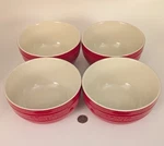 Set 4 Staub Ceramic 6.5" Large Universal Bowls Cherry Red Stoneware. Fixed Price $54.99.