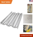 3-WELL Perforated Nonstick French Baguette Pan Perfect Artisan Baking Tool. Fixed Price $43.00.