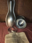 Vintage Wilton 6 Piece Aluminum Cake Mold 3D Pan Bowling Ball And Pin 502-4424. Fixed Price $34.95.