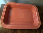 Flamingo Rectangle Baker Baking Dish Pan Fiestaware Rare. Fixed Price $75.00.