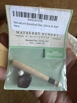 Mayberry Street Miniatures Doll House 3PC Set Baseball Bat/glove/ball Scale 1:12. Fixed Price $14.99.