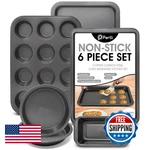 Perlli Non-stick 6-PIECE Bakeware Set Carbon Steel Even Heat Distribution Oven. Fixed Price $55.55.