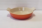 Le Creuset Dish 3/8 Inch Flame Orange Round Baking Au Gratin Heritage 21-14. Fixed Price $43.99.