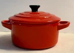 Le Creuset Mini Round Cocotte Cerise Red. Fixed Price $29.99.