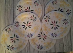Temptations Temp-tations By Tara Old World Confetti Set 6 Melamine Plates 9.75". Fixed Price $13.50.