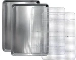 Commercial Quality 2 Pack Cookie Sheet And Rack - Aluminum Half Baking Pan. Fixed Price $83.87.