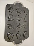 Nwot Norpro Non-stick 12 Christmas Design Baking Cookie Sheet Tray 18.5" X 11". Fixed Price $15.00.