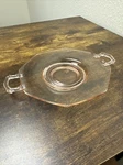 Lancaster Octagon Pink Depression Glass Square Handles Small Tray Plate #894. Fixed Price $13.00.