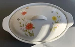 Oval Casserole Dish Country Flowers By Andrea 9230 Euc. Fixed Price $20.00.
