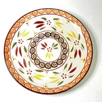 Set Of 4 Temptations By Tara Old World Brown & Orang Dinner PLATES10.25 Inches. Fixed Price $42.95.
