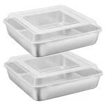 E-far Inch Square Cake Lid 9X9 Baking Brownie Pans Stainless Steel. Fixed Price $32.57.