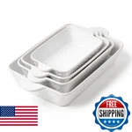 Fobenta Casserole Dishes For Oven - Ceramic Bakeware Sets Of 4, Rectangular Baki. Fixed Price $62.10.