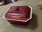 Emile Henry France Red Casserole Baker Terrine Dish Lid 58-96 Williams Sonoma. Fixed Price $60.00.