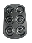 Wilton Doughnut Baking Pan - 6 Rings, Gray, Makes 3 1/4 Donuts. Fixed Price $9.97.