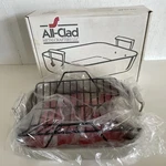 New All-clad Stainless Steel Roti Pan Rectangular Cooking Roaster 4PC Set #5016. Fixed Price $129.99.