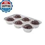 Restaurantware Pastry Tek 6-CUP Muffin Pan, Disposable, Aluminum, 25-COUNT. Fixed Price $38.74.
