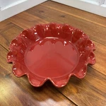 Emile Henry 10.5 Baking Pie Plate Dish Scalloped Ruffled Edge Red 61.87 France. Fixed Price $28.01.