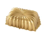 Nordic Ware Classic Fluted Loaf Pan, 6 Cup, Gold. Fixed Price $27.59.