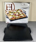 Emile Henry Black 14 Square Baking Stone Grill Oven Handles France Pizza New. Fixed Price $85.96.