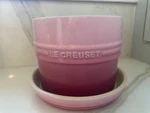 Creuset Stoneware Herb Planter With Tray Pale Rose. Fixed Price $60.00.