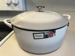 Denby Cast Iron Casserole, 7.2 Quart, 28CM/ 11", Nwt, Natural Canvas, Xl. Fixed Price $120.00.