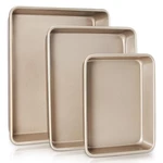 Hongbake Deep Baking Pans Set For Oven, Nonstick Rectangle Sheet Cake. Fixed Price $50.73.