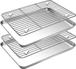 Small Baking Sheet With Cooling Set 2 Pans + Wire Cekee Stainless. Fixed Price $19.49.