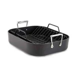 All-clad HA1 Hard Anodized Nonstick Roaster W/RACK,13" X 16" & Pot Holders. Fixed Price $69.99.