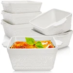 Elfully 6 Pack 13 Oz Ceramic Baking Dishes 4.5 Mini Square Bakeware Set Small. Fixed Price $36.46.